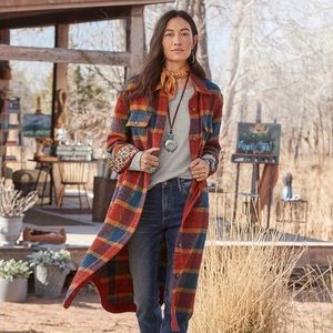 Buffalo Plaid Sundance blanket long shacket coat